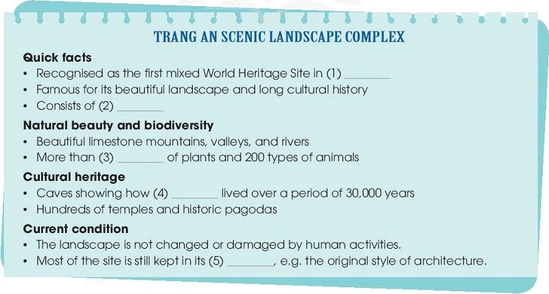 Tiếng Anh lớp 11 Unit 6 Listening Global Success