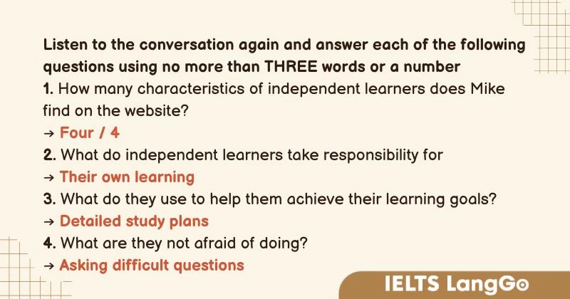 Đáp án Listening Unit 8 lớp 11 Global success