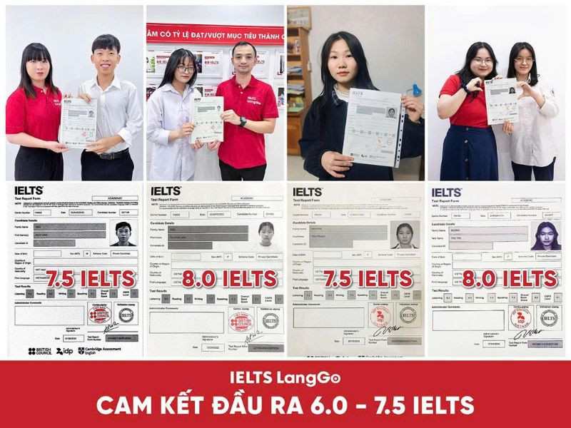 IELTS LangGo luôn duy trì thành tích giảng dạy vượt trội