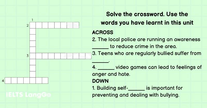 Giải ô chữ Looking back Unit 9 lớp 11 Global Success