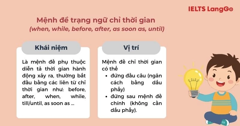 Mệnh đề trạng ngữ chỉ thời gian