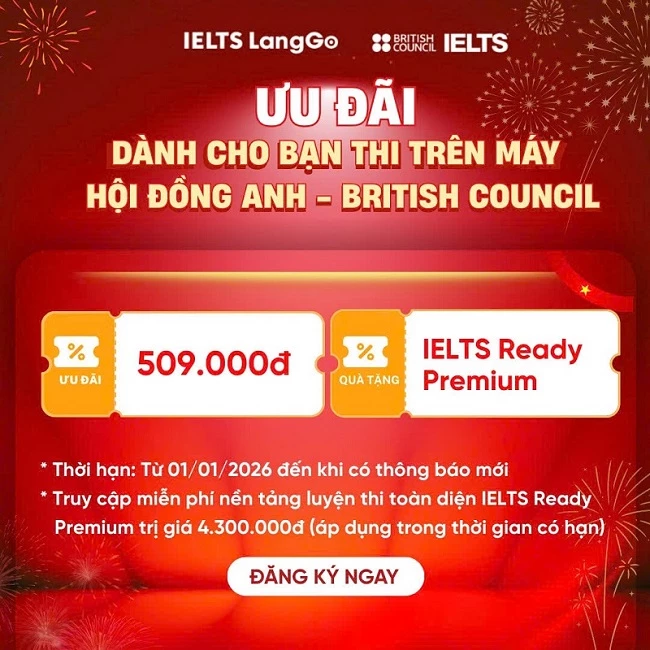 Combo ưu đãi SIÊU KHỦNG - chỉ có tại IELTS LangGo!