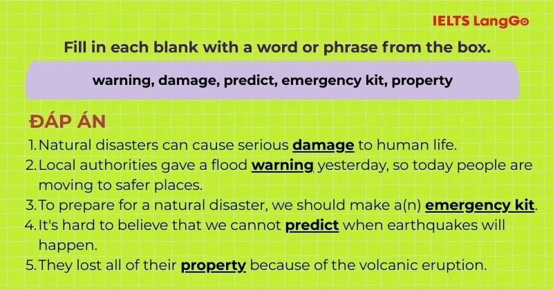 Bài tập 3 Tiếng Anh 8 Unit 9 A Closer Look 1