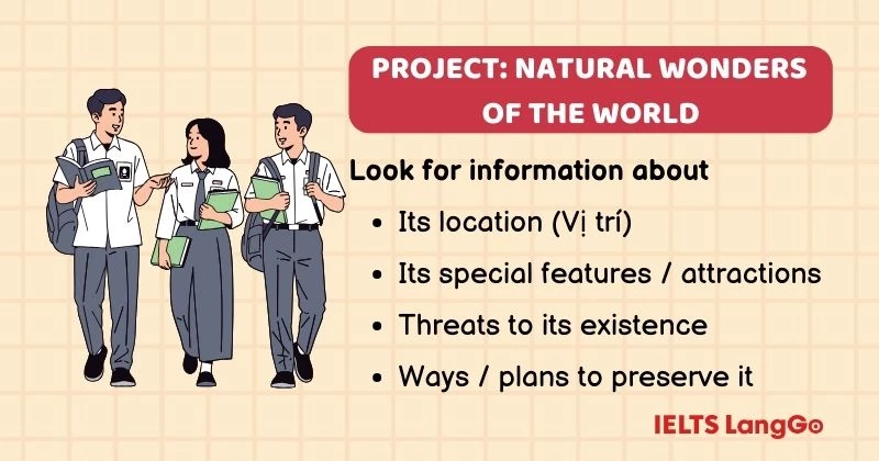 Yêu cầu của project unit 7 lớp 9