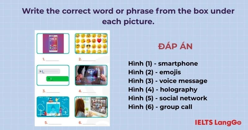 Bài tập 1 Unit 10 A Closer Look 1