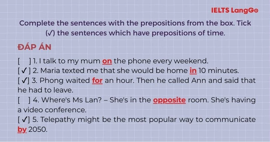 Bài tập 3 Unit 10 Looking Back Tiếng Anh 8