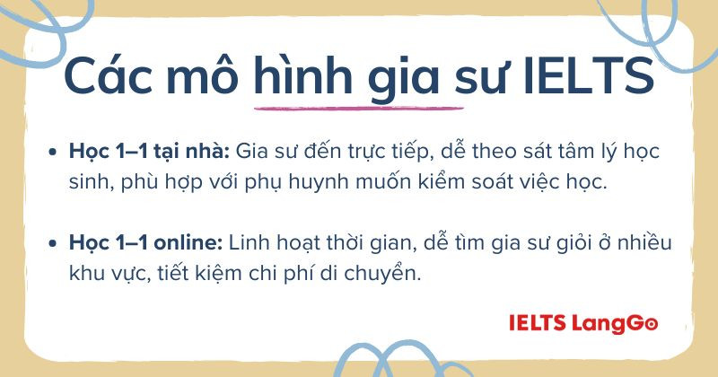 Có nhiều cách gia sư cha mẹ có thể cân nhắc cho con học