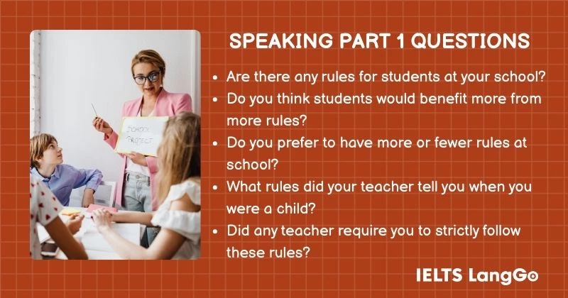 Topic Rules IELTS Speaking Part 1 Questions