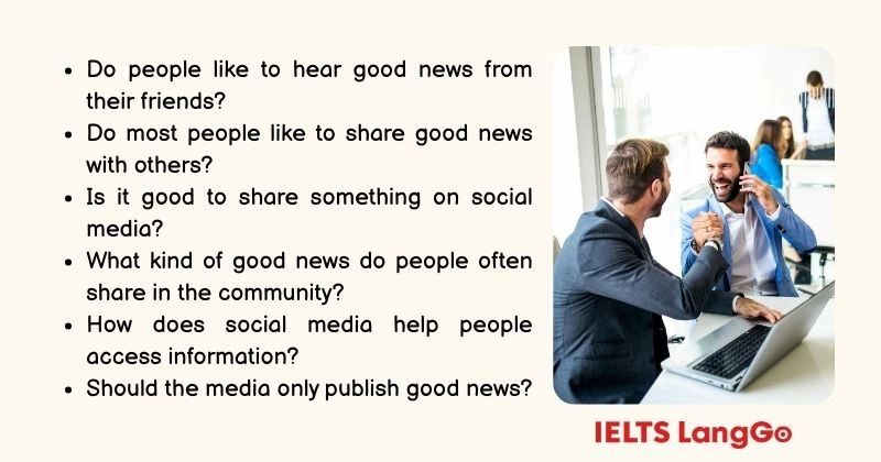 Part 3 Describe a piece of good news you received