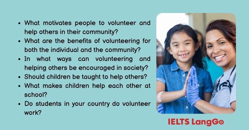 Describe a person who often helps others Part 3