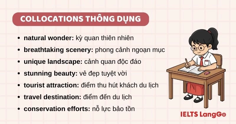 Collocations thông dụng chủ đề Natural Wonders of the World