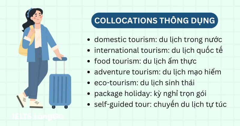 Collocations thông dụng chủ đề Tourism