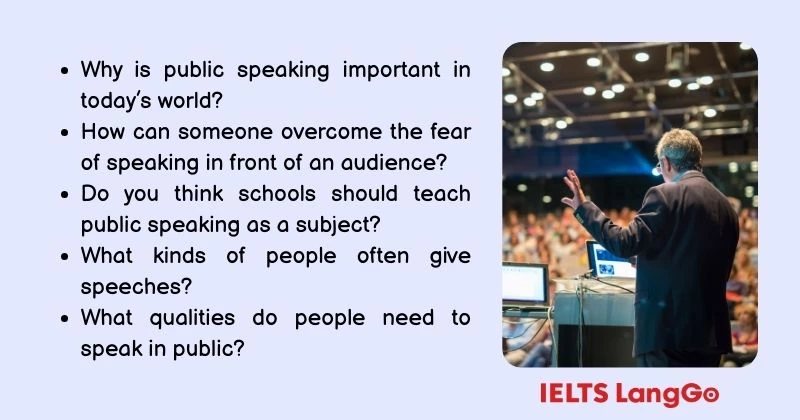 Describe a talk you gave to a group of people Part 3