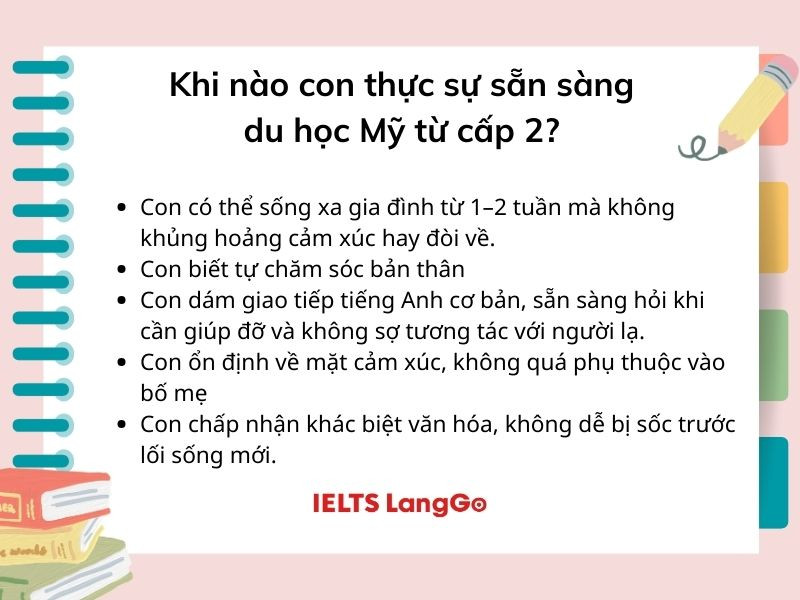 Nếu con đạt được những tiêu chí này là đã sẵn sàng cho việc du học từ nhỏ
