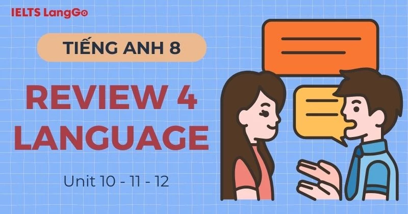 Lời giải Tiếng Anh lớp 8 Review 4 Language (Units 10-11-12) chi tiết