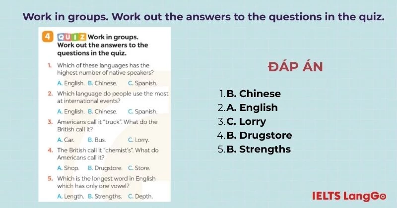 Bài tập 4 Communication Unit 9 Tiếng Anh 9