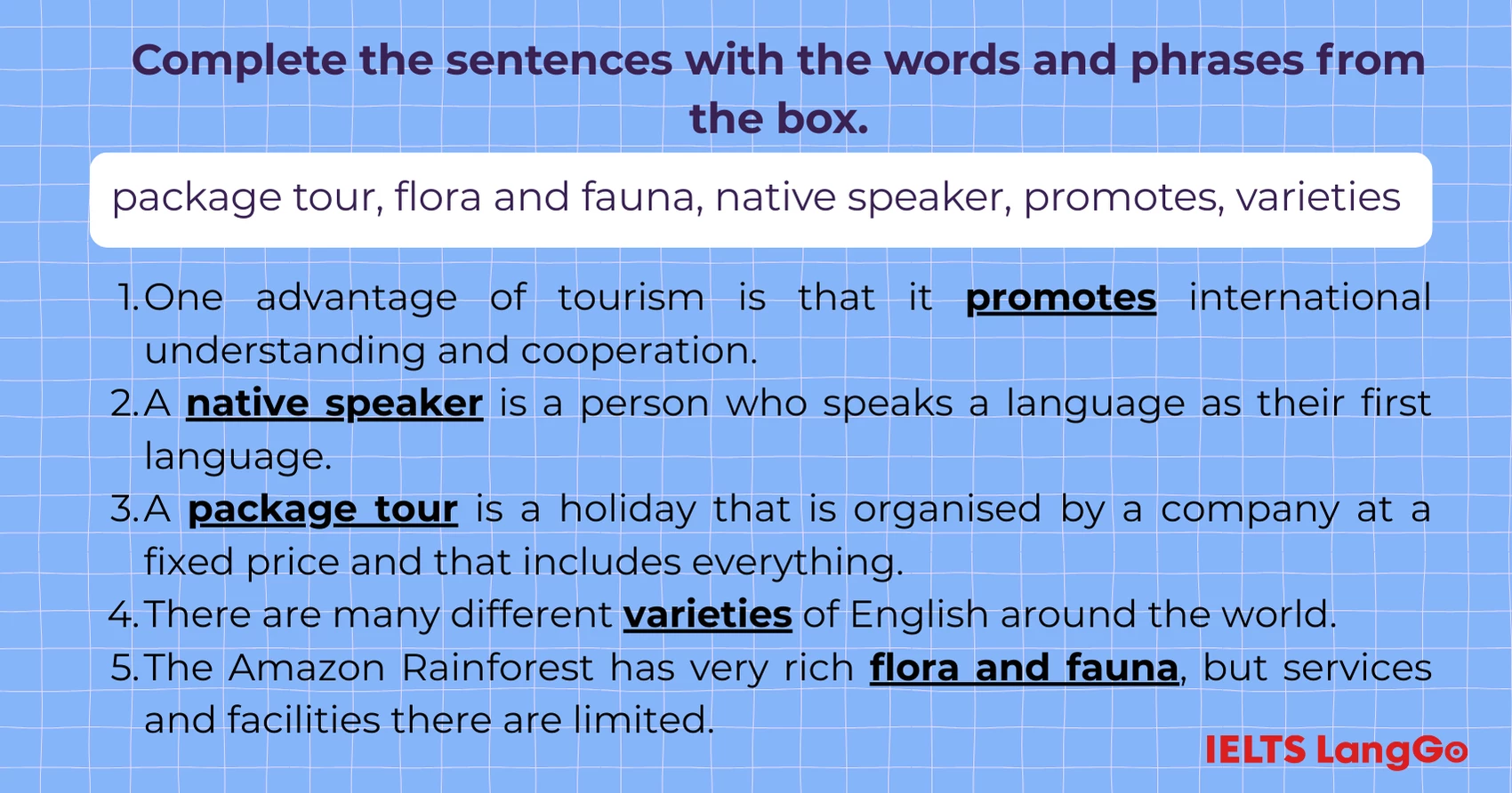 Bài tập 3 Tiếng Anh 9 Review 3 Language