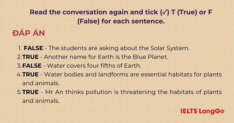 Bài tập 2 Unit 10 Tiếng Anh 9 Getting Started