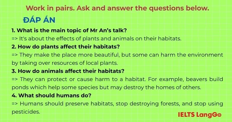 Bài tập 4 Unit 10 Skills 2 Tiếng Anh 8