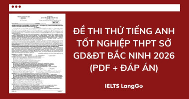 Đề thi thử Tiếng Anh tốt nghiệp THPT Sở Bắc Ninh 2026 (PDF + Đáp án)