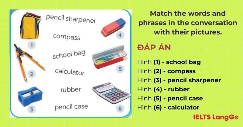 Bài tập 4 Tiếng Anh 6 Unit 1 Getting Started