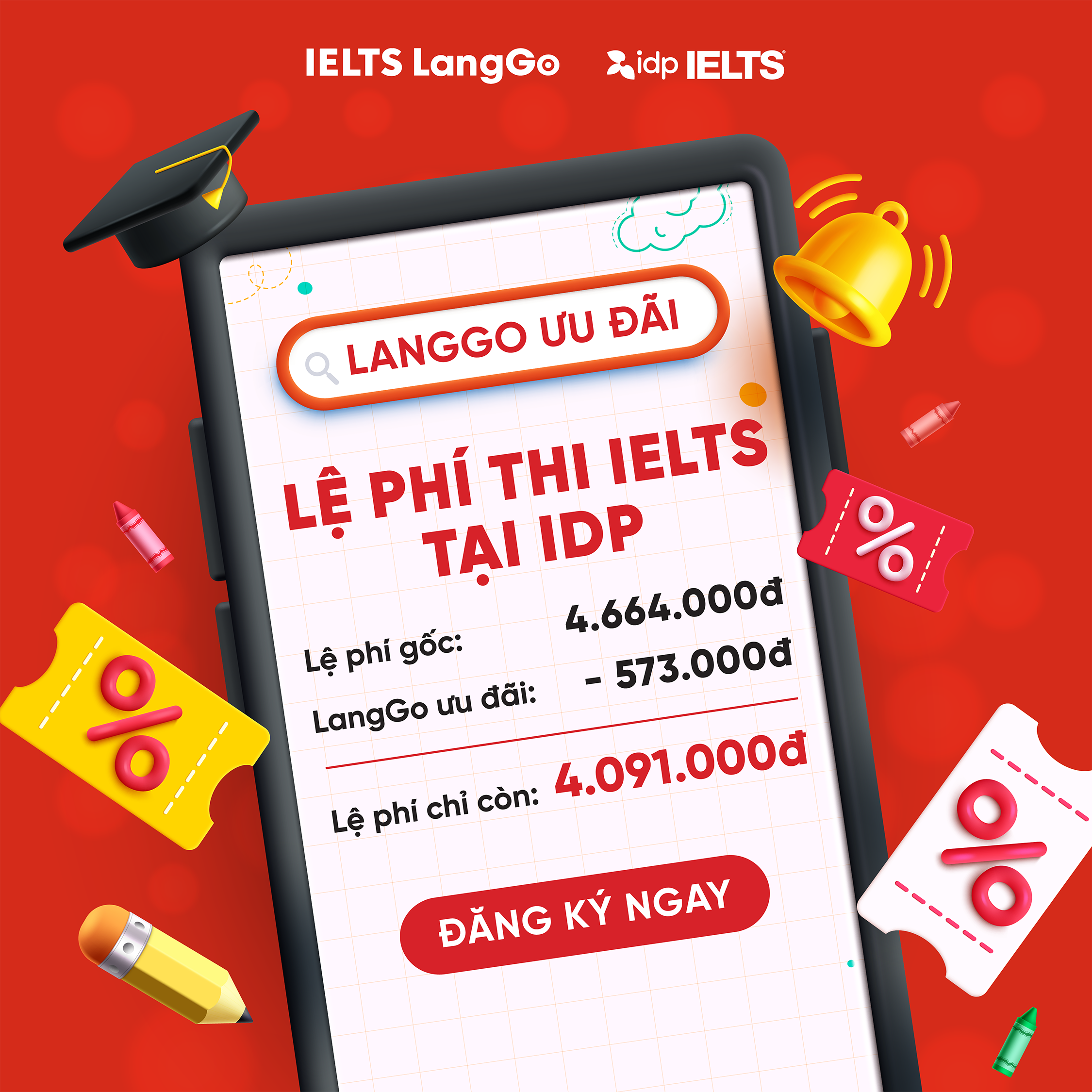 Ưu đãi lệ phí không thể bỏ qua trong tháng 3 khi thi IELTS tại IDP