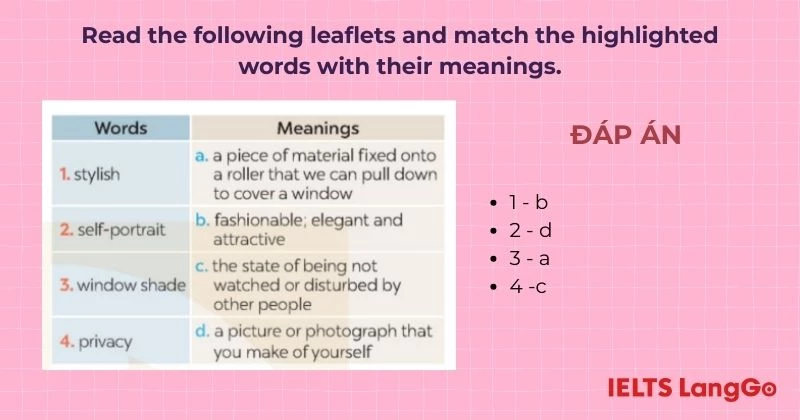 Bài tập 2 Tiếng Anh 9 Unit 11 Skills 1