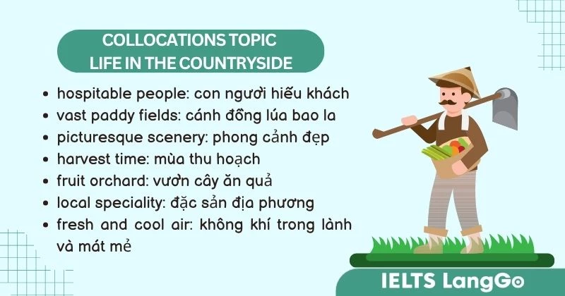Collocations topic Life in the countryside