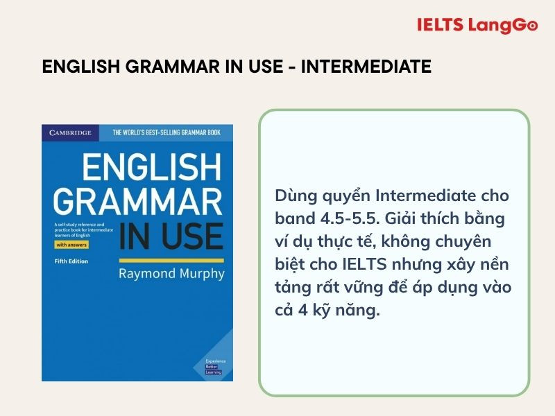 Phần Intermediate sẽ phù hợp nhất với người đang học lộ trình 5.0 IELTS
