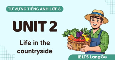 Từ vựng Unit 2 lớp 8 Global Success: Life in the Countryside