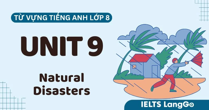 Từ vựng Unit 9 lớp 8 Global Success chủ đề Natural Disasters