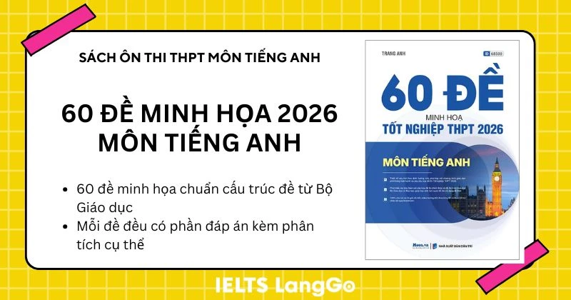60 Đề Minh họa tốt nghiệp THPT 2026 - Môn Tiếng Anh