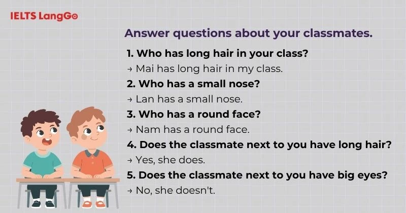 Bài tập 2 Unit 3 Looking Back Tiếng Anh 6