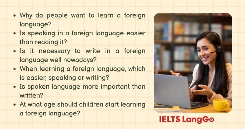 Describe the first time you used a foreign language Part 3