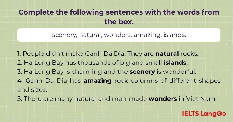 Bài tập 2 Tiếng Anh 6 Unit 5 Getting Started