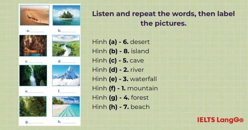 Bài tập 3 Tiếng Anh 6 Unit 5 Getting Started