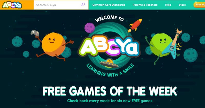 ABCya có giao diện bắt mắt, kho trò chơi được làm mới hàng tuần