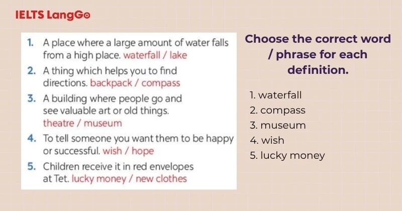 Bài tập 3 Tiếng Anh 6 Review 2 Language