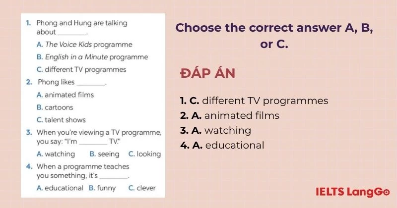 Bài tập 2 Tiếng Anh 6 Unit 7 Getting Started