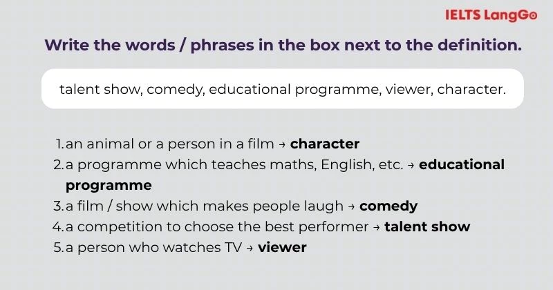 Bài tập 1 Tiếng Anh 6 Unit 7 A Closer Look 1