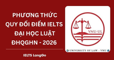 Đại học Luật ĐHQGHN quy đổi điểm IELTS 2026: Bảng quy đổi & điểm cộng