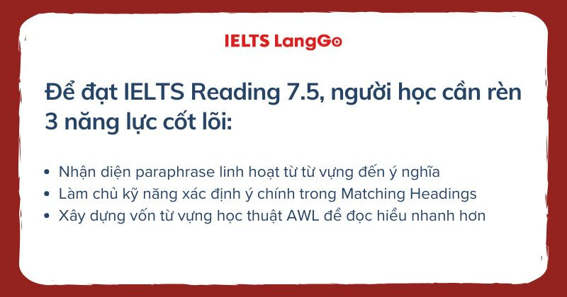 Chỉ cần có đủ 3 năng lực này, người học có thể tự tin chinh phục kỹ năng Reading