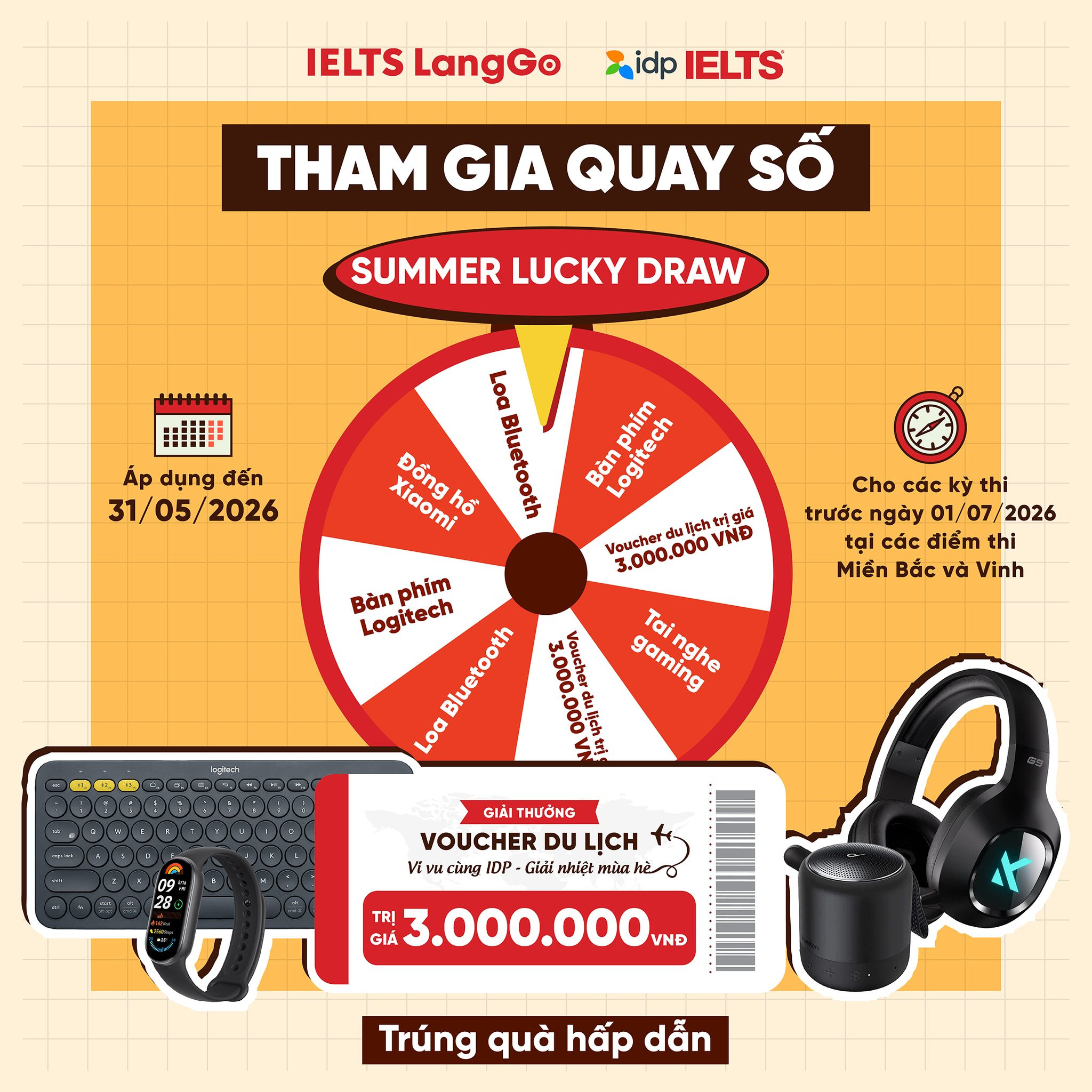 Cực nhiều phần quà giá trị khi quay số may mắn tại IDP tháng này