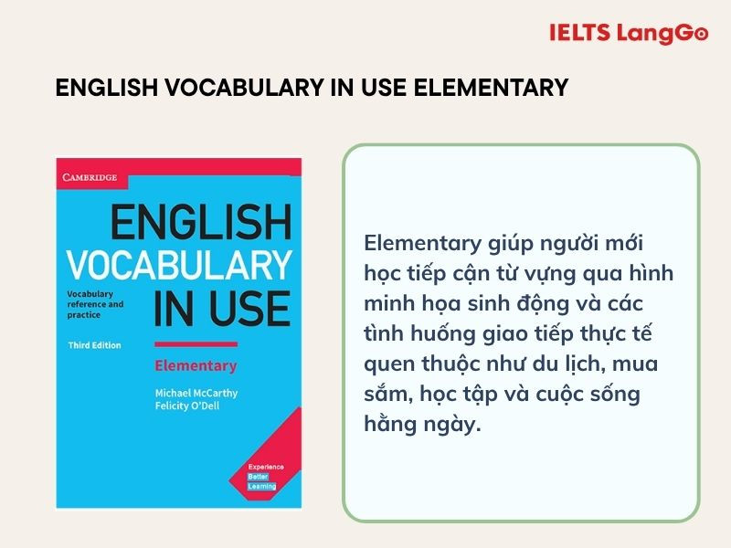 Bản Elementary là khởi đầu vừa phải để học từ vựng 