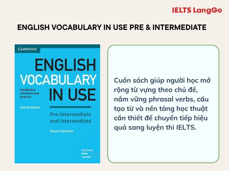 Những ai đã có nền tảng từ vựng khá tốt có thể bắt đầu từ cuốn này