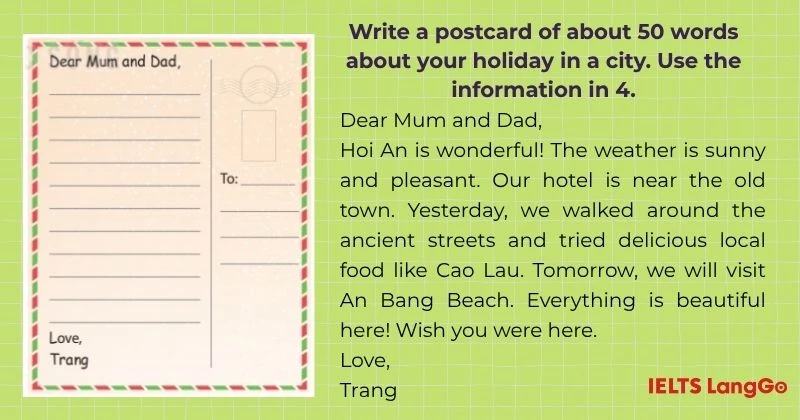 Bài tập 5 Tiếng Anh 6 Unit 9 Skills 2