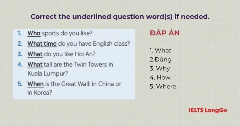 Bài tập 5 Tiếng Anh 6 Review 3 Language