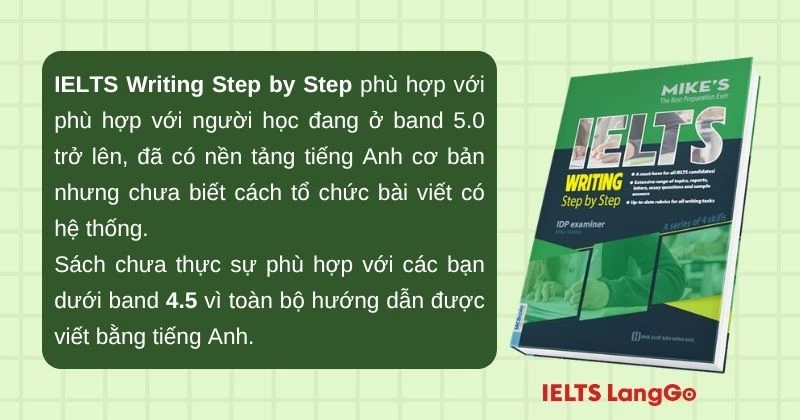 IELTS Writing Step by Step phù hợp với đối tượng nào?
