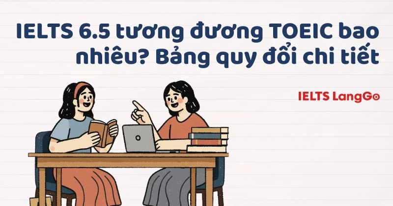 IELTS 6.5 tương đương TOEIC bao nhiêu? Bảng quy đổi chi tiết
