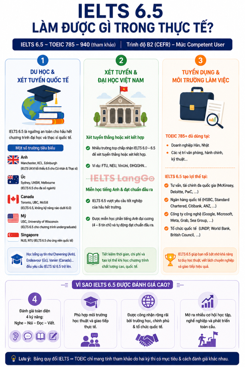 IELTS 6.5 làm được gì?